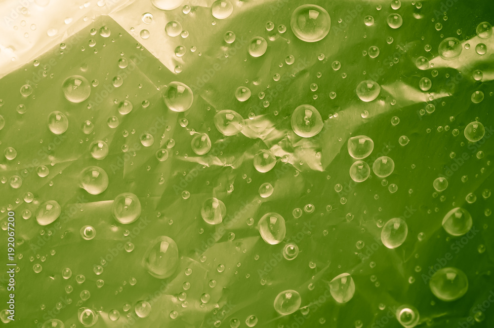 Abstract green water drops
