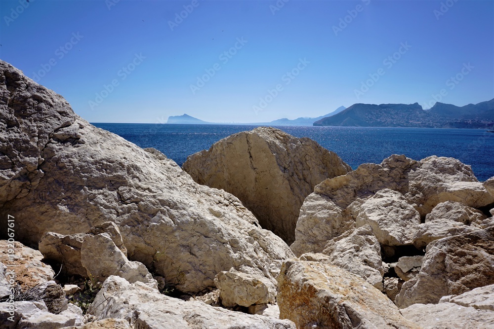 Rocks at the beach of Calpe