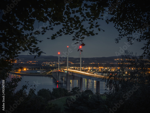 Photography The Kessock bridge looking over Inverness in the Scottish highlands