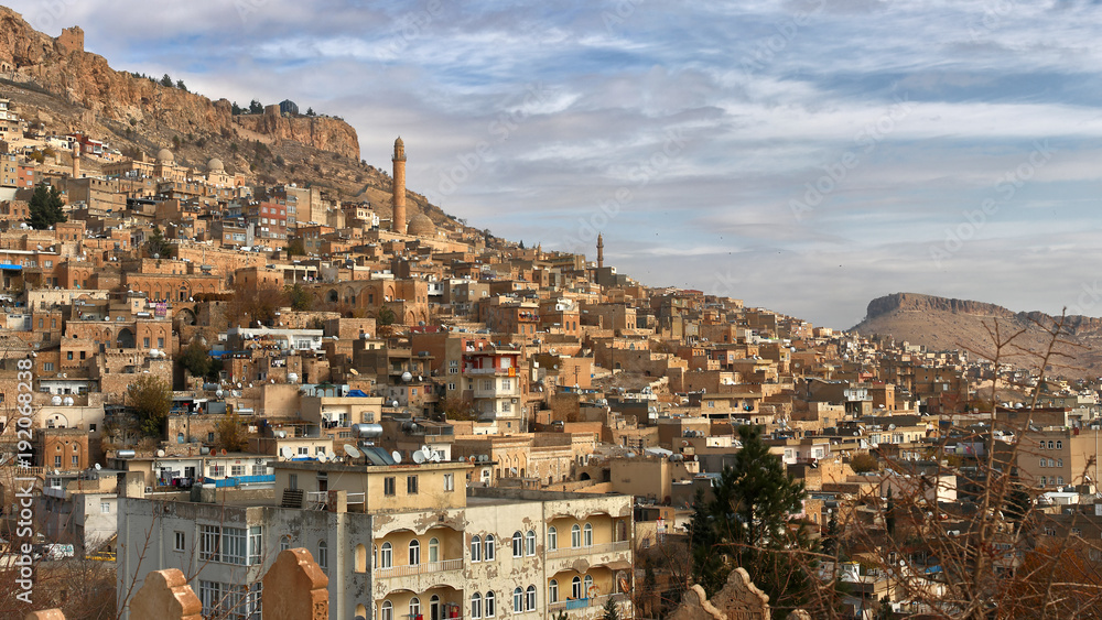 Landscape of a old city in   the middle east . Mardin is a historical city in Southeastern Anatolia, Turkey.