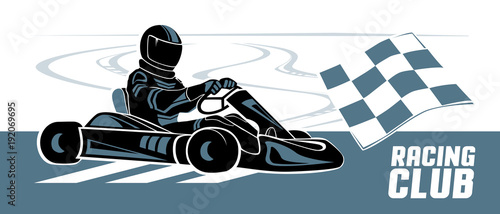 Go-Kart. Racing Club Poster Template