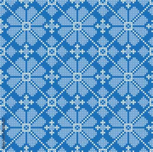 seamless embroidered national ornament vector