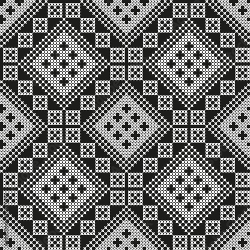 seamless embroidered national ornament vector