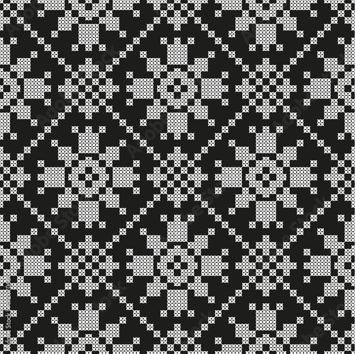seamless embroidered national ornament vector