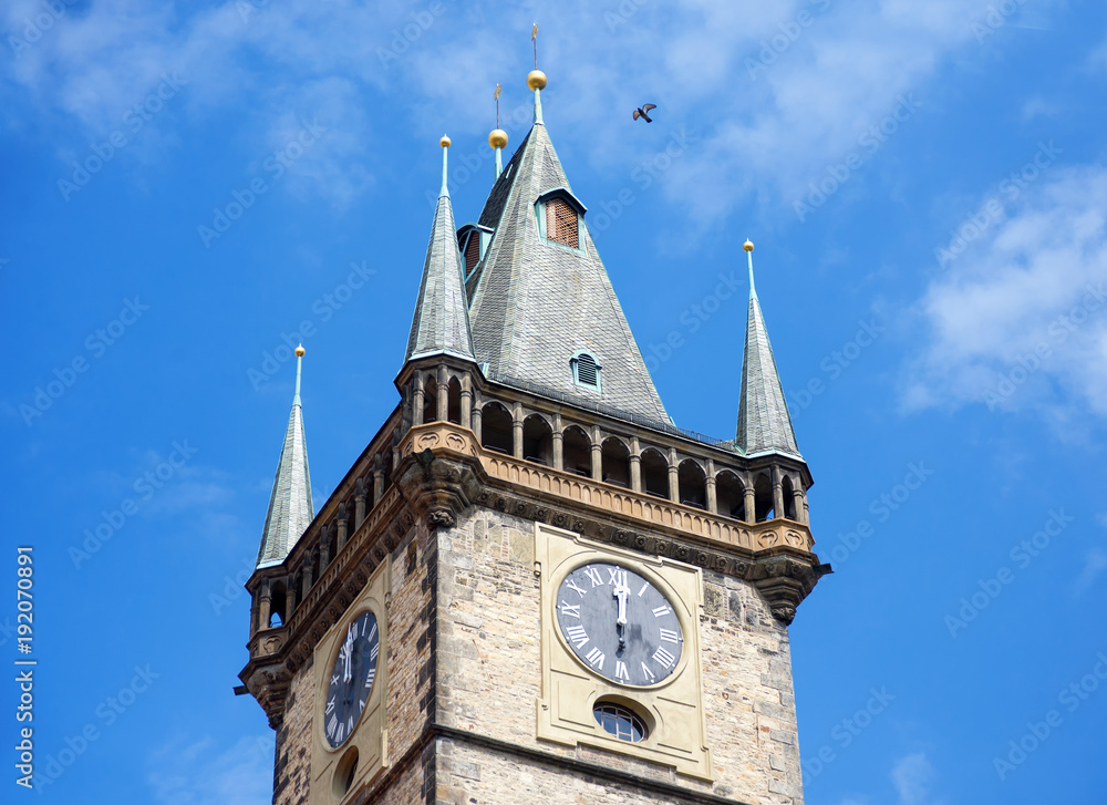 Old clock tower in Prague