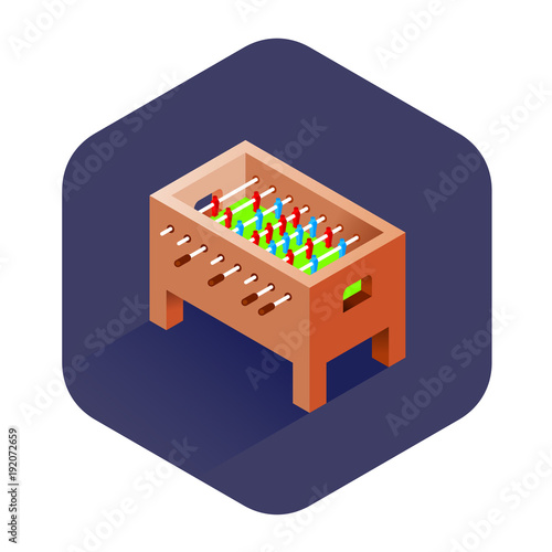Foosball table icon isometric