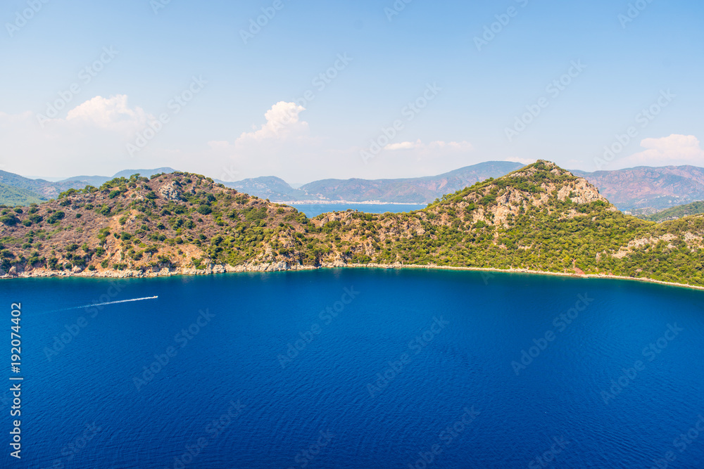 Mediterranean seascape at sunny day