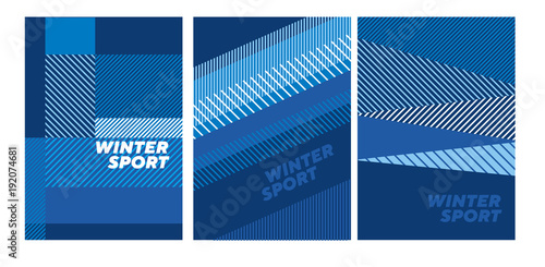 Winter sport abstract abstract poster template.