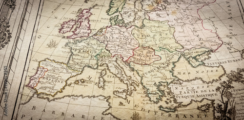 Map of Europe dating from the 18th century
