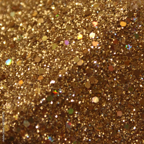 Golden Glitter Facets