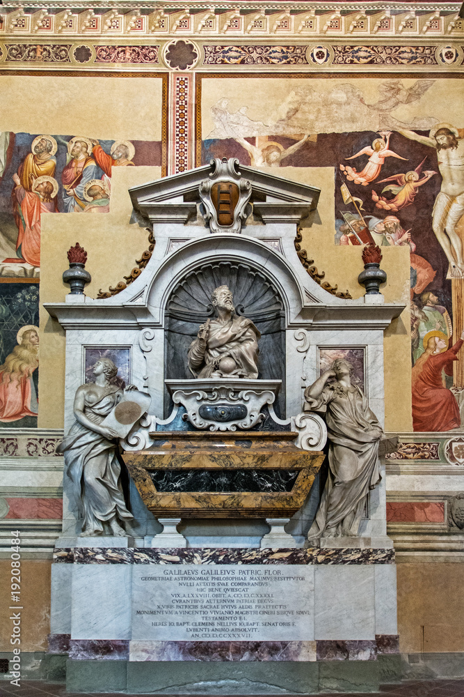 Grabmal Galileis in der Basilika Santa Croce in Florenz