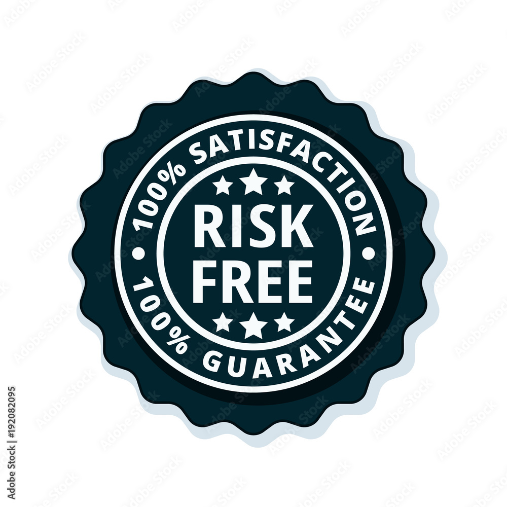 Risk Free 100% Satisfaction Guarantee illustration Risk Free 100% Satisfaction Guarantee illustration