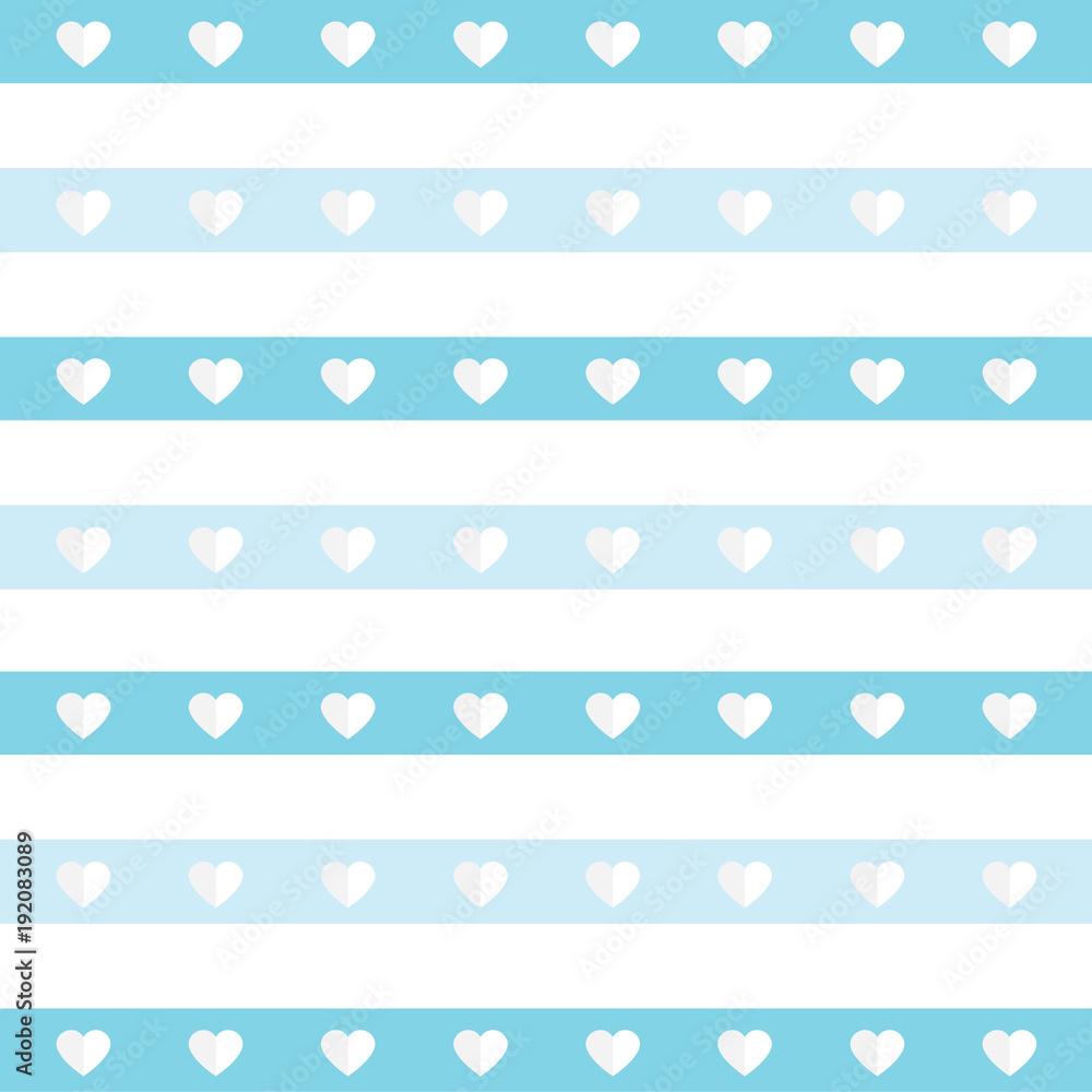 blue stripes with hearts pattern- vector illustration blue stripes with hearts pattern- vector illustration