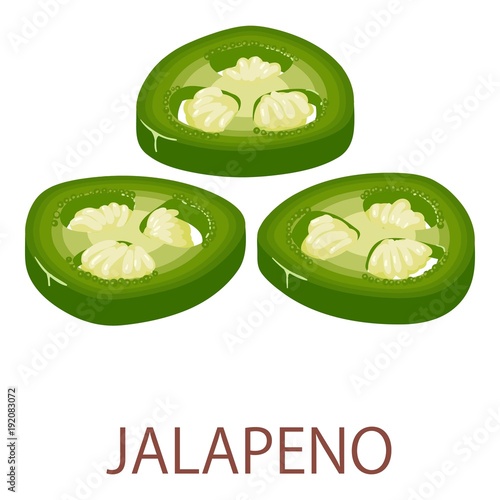 Jalapeno icon, isometric style