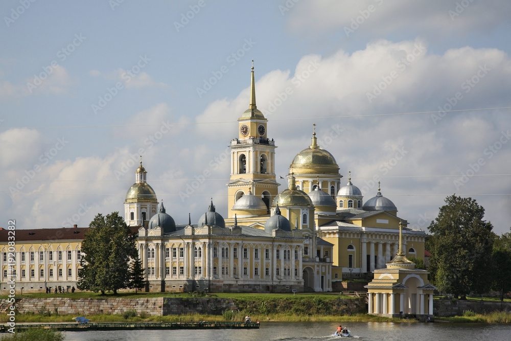 Nilov Monastery at Stolobny Island near Ostashkov. Tver oblast. Russia