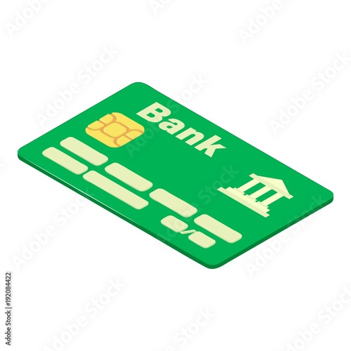 Credit card icon, isometric style