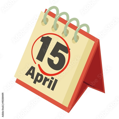Calendar of tax icon, isometric style