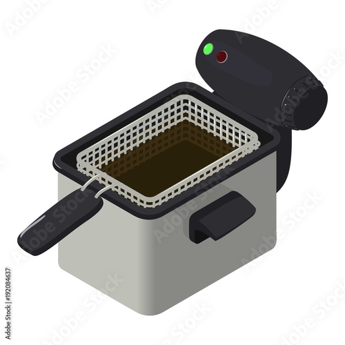 Fryer icon, isometric style