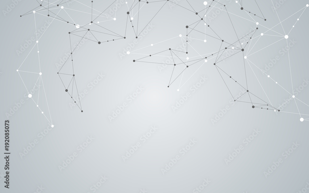 Illustration, global creative social network. Abstract polygonal background with lines and dots. Illustration, global creative social network. Abstract polygonal background with lines and dots.