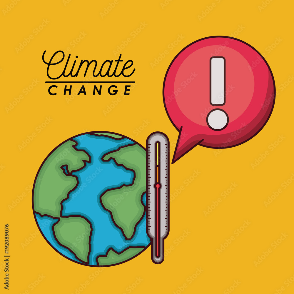 Naklejka premium effects of climate change vector illustration design