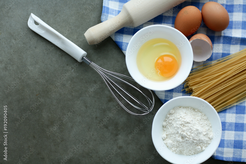 Dough preparation recipe homemade bread, pizza or pie ingridients, food flat lay on kitchen table background. Dough preparation recipe homemade bread, pizza or pie ingridients, food flat lay on kitchen table background.