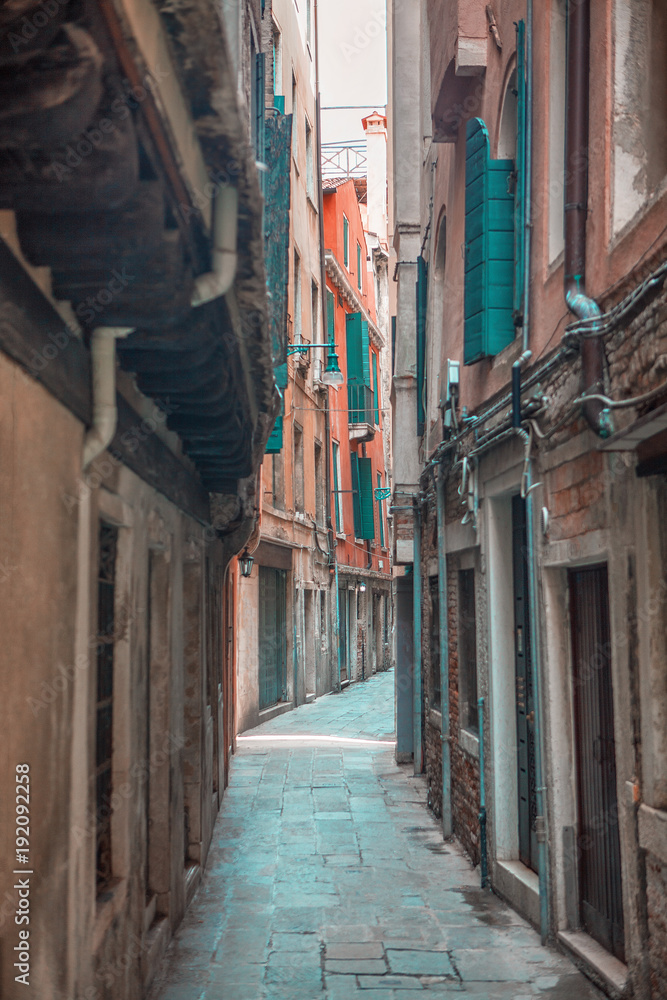  traditional narrow street of Venice