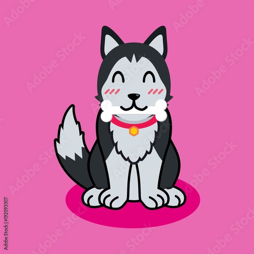 cute dog vector illustration puppy isolated