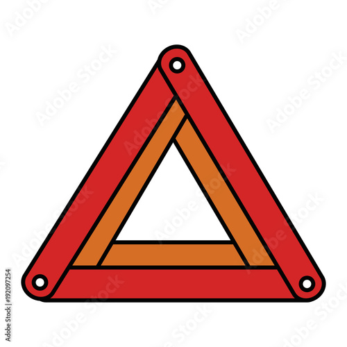 triangle caution sign icon vector illustration design