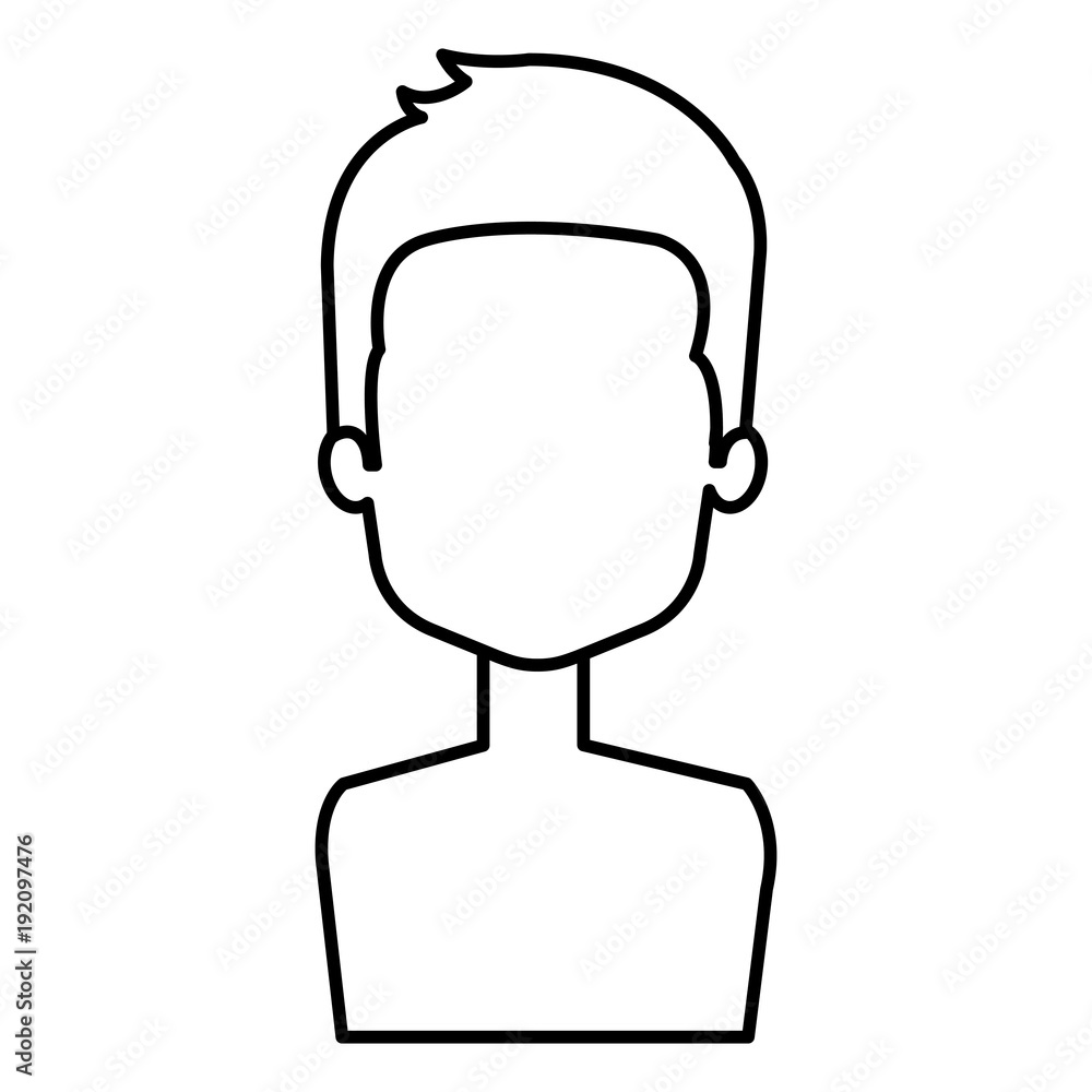young man shirtless avatar character vector illustration design young man shirtless avatar character vector illustration design