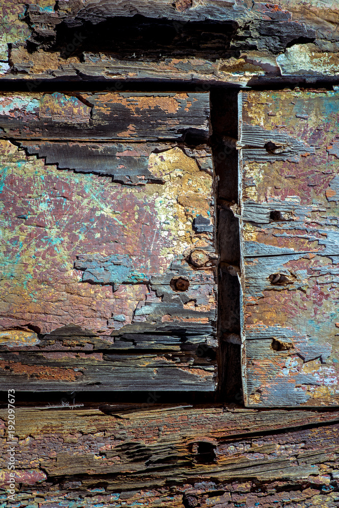 Texture of cracked rough wood surface painted Texture of cracked rough wood surface painted