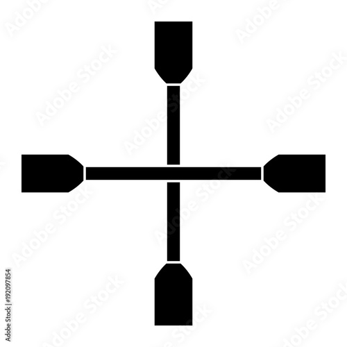Tablou pe pânză cross-piece tool isolated icon vector illustration design