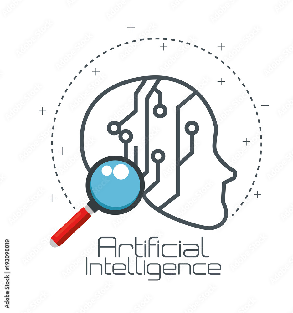 Fototapeta premium artificial inteligence technology set icons vector illustration design