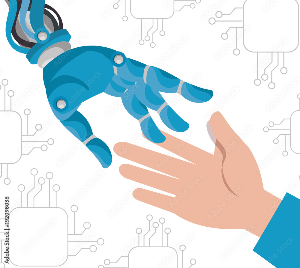 Obraz premium artificial inteligence technology set icons vector illustration design