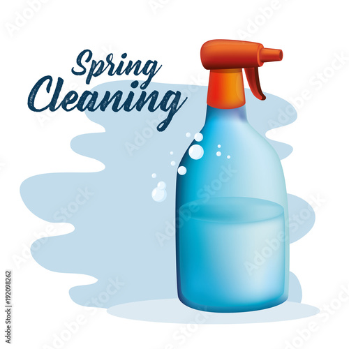 spring cleaning design concept with supplies vector illustration graphic design