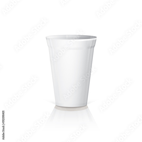 Realistic white coffee cup isolated on colorful background,Vector,eps10