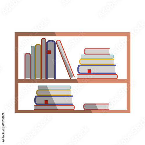 bookcase literature isolated icon vector illustration design