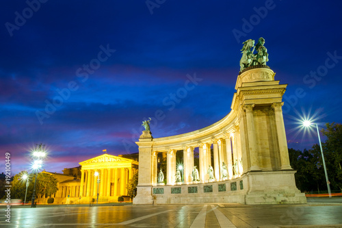 Heroes Square in Budapest, Hungary photo