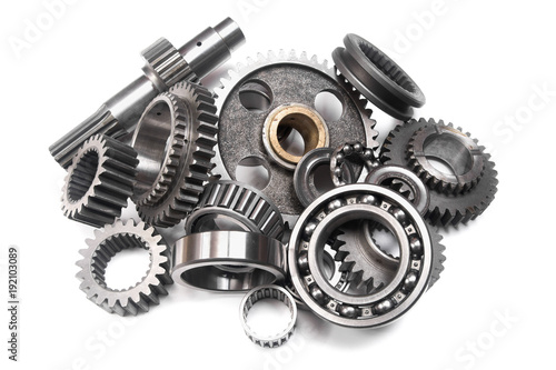 heap of gears and bearings