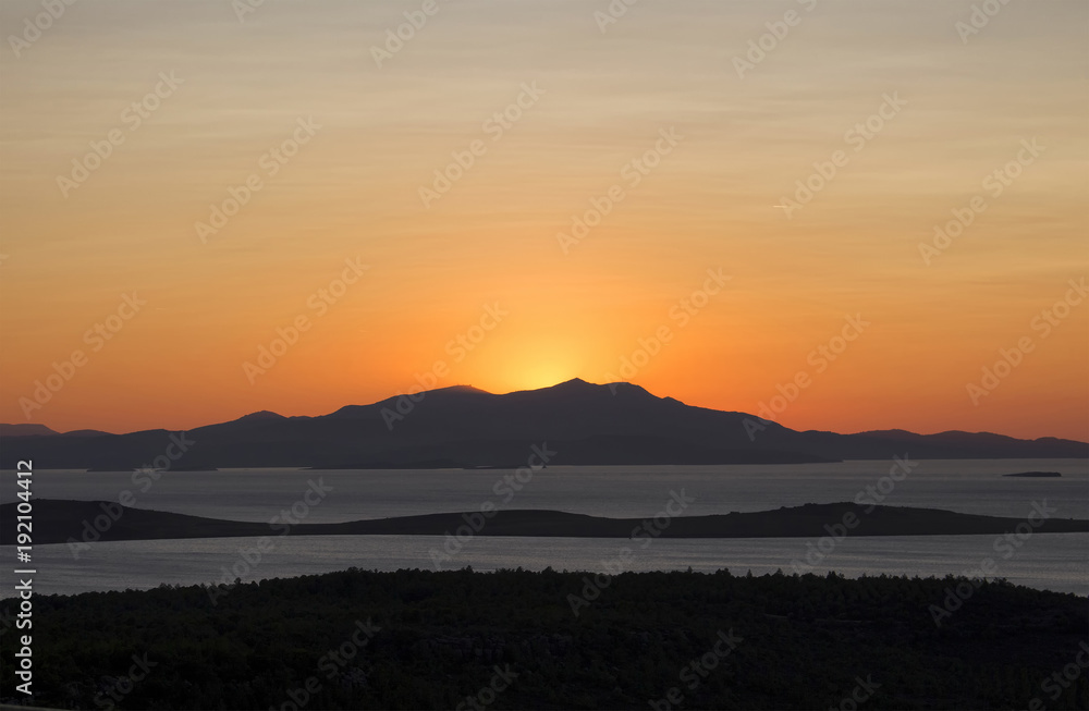 Naklejka premium View of sunset from famous touristic destination called 