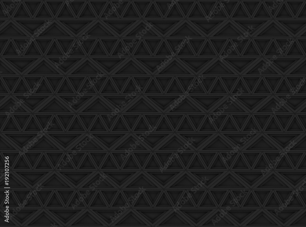 3d rendering. seamless Black color tone triangle polygonal pattern wall background. 3d rendering. seamless Black color tone triangle polygonal pattern wall background.