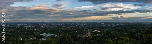 Panorama of Chiang mai city view from Wat Phra That Doi Kham temple © bouybin
