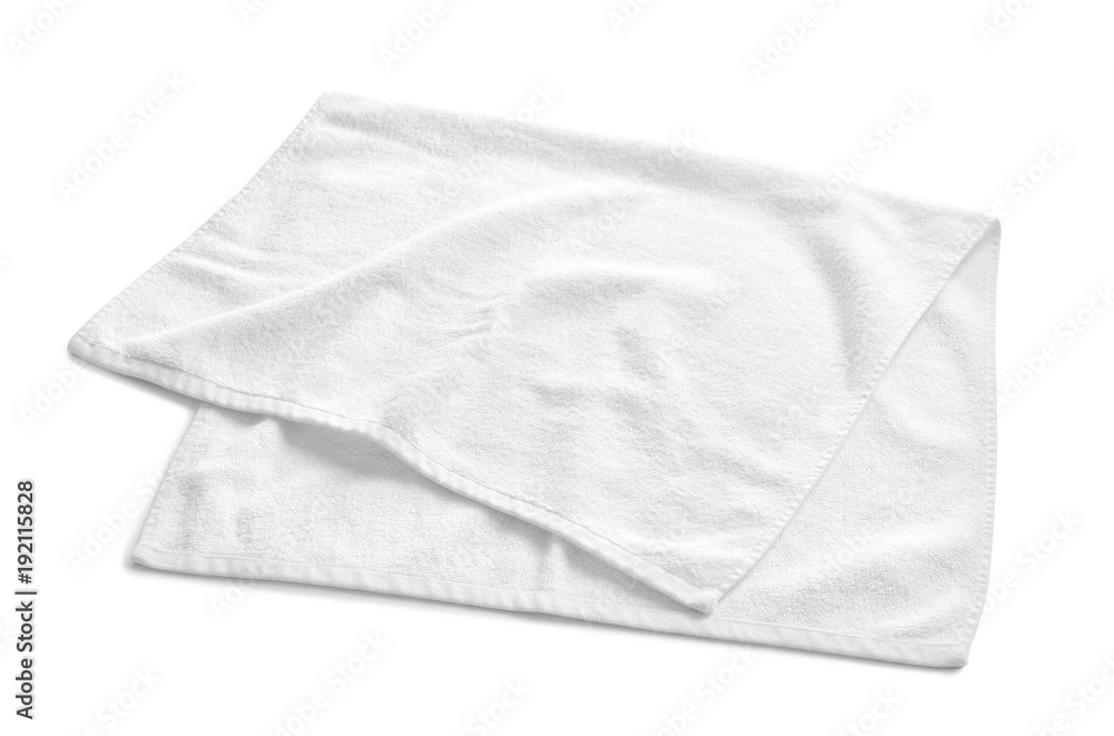 Naklejka premium Soft terry towel on white background