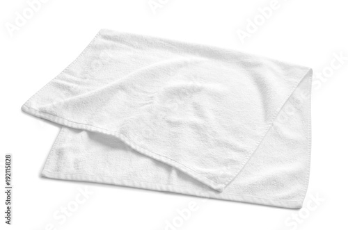 Fototapeta Naklejka Na Ścianę i Meble -  Soft terry towel on white background