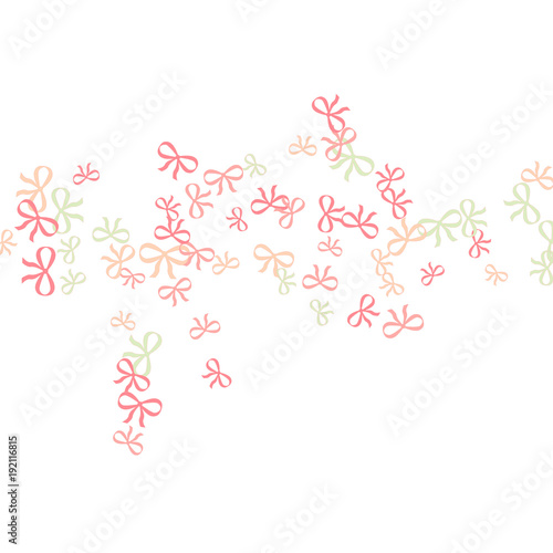 Wallpaper Mural Festive Background with Colorful Bows. Cute Pattern for Postcard, Print, Banner or Poster. Small Pretty Bows For Party Decoration, Wedding, Birthday or Anniversary Invitation. Vector
 Torontodigital.ca