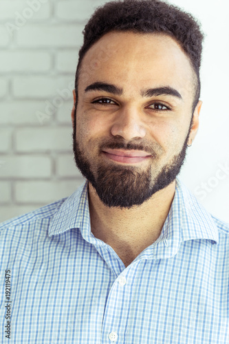 Portrait of handsome black African American man © fotofabrika