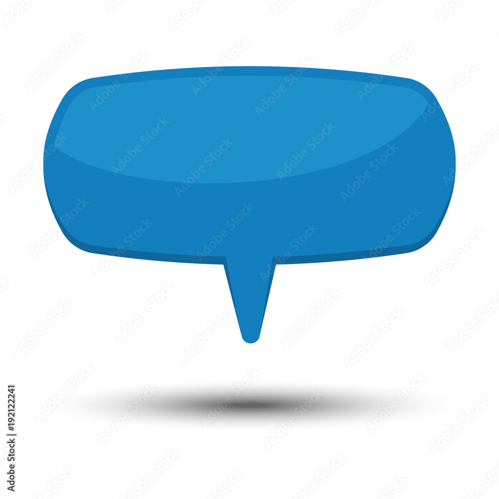 Blue cartoon comic balloon speech bubble without phrases and with shadow. Vector illustration.
Blue cartoon comic balloon speech bubble without phrases and with shadow. Vector illustration.