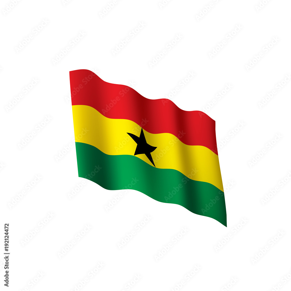 Ghana flag, vector illustration Ghana flag, vector illustration