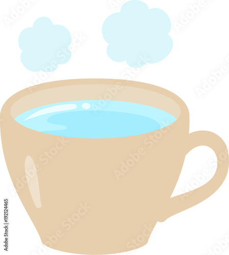 ティーカップに入ったお湯