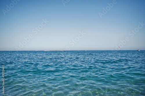 Fabulous photo of calm blue turquoise sea.