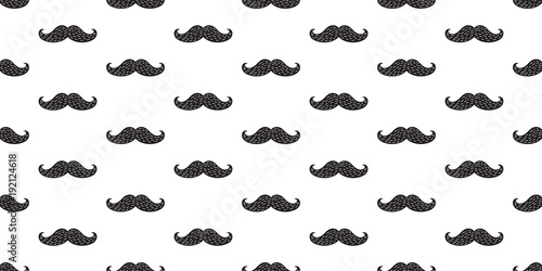 mustache vector isolated seamless pattern wallpaper background doodle